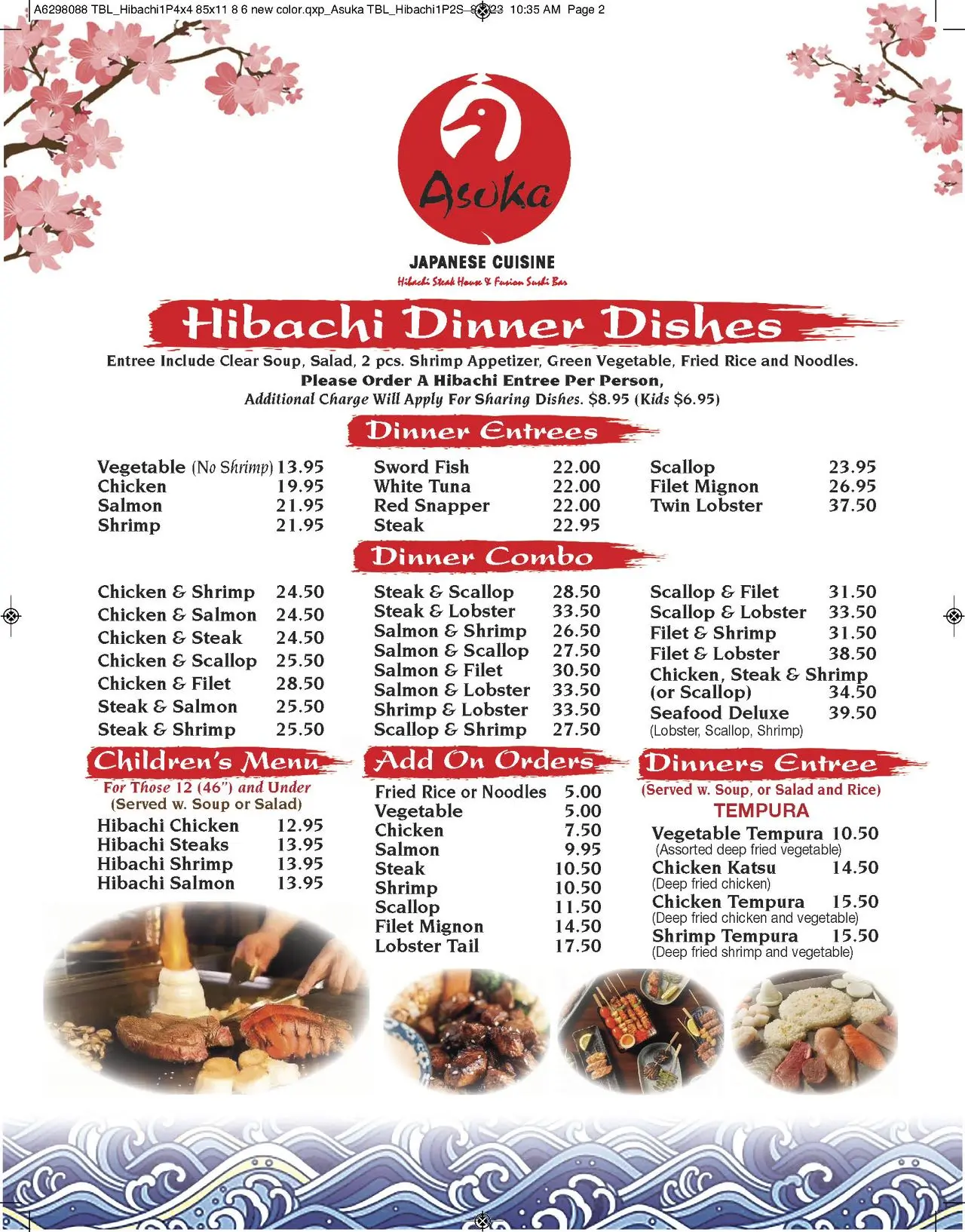 Asuka menu store